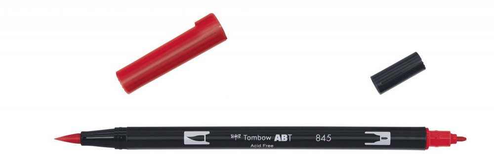 Tombow Obostrani flomaster ABT Dual Brush Pen, carmine