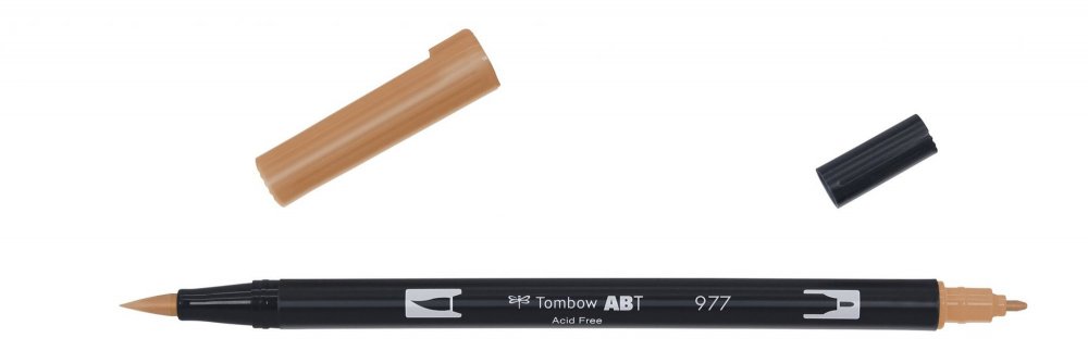 Tombow Obostrani flomaster ABT Dual Brush Pen, saddle brown